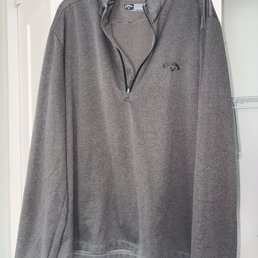 Callaway Men's Charcoal Zip-Up Sweater